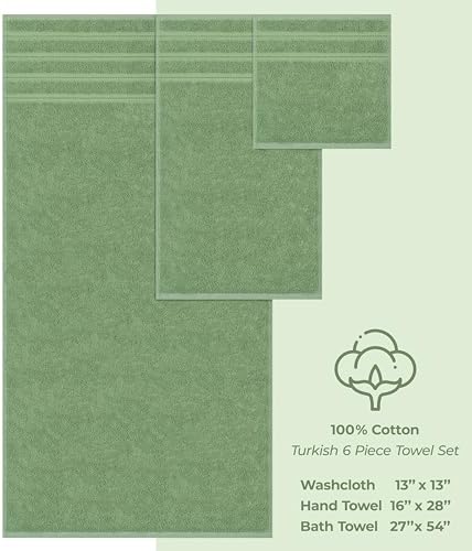 American Soft Linen 100% Cotton Luxury Turkish Towels, 6 Piece Towel Set - Image 4