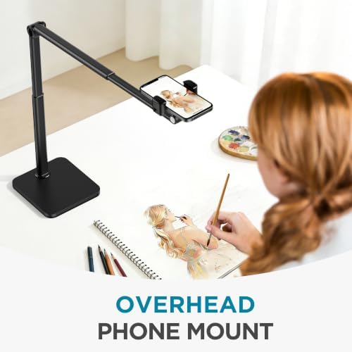 InnoGear Overhead Phone Mount Phone Stand Tabletop Cooking Tripod for Desk - Image 3