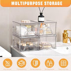 6 Pack Stackable Storage Drawers,Makeup Organizer with Pull-out Drawer - Image 4