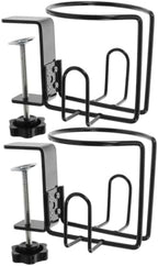 PRETYZOOM Large Desk Cup Holder Clamp Iron Material, Easy Installation Without Drilling with Anti-Spill Design 500ml Capacity Beverage Holder for Desks and Office Use by PRETYZOOM