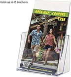 Marketing Holders 4 Pack Brochure Holder for 6" Bifolds Clear Acrylic Tabletop Literature Organizer Space Saving Slant Back Half Sheet Dispenser for Trade Shows Expos and Conventions - Image 4