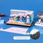 3D Memo Pad, 3D Calendar 2027, Time Piece Calendar, Tear-Off Calendars 2027, 3D Paper Carving Art Memo Pad, Art Carving Sticky Notes for Office Home Gifts Ornaments (Surfing) - Image 3