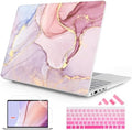 Mektron Case for 13.8" Microsoft Surface Laptop 8/7 (2026/2024) Surface Laptop 13.8 Inch Cover Fits Model 2036, Keyboard Cover +Screen Protector +Dust Plugs, Pink Marble by Mektron