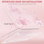 for MacBook Neo 13 inch Case 2026 (Model A3404, A18 Pro) Precision Fit & Scratch Unique Design Hard Shell, Keyboard Cover, Trackpad Protector, 2 OTG Adapter, for Women Cute, Pink Peony - Image 3