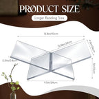 Large Acrylic Book Stands 15.8" x 9.5" x 5.4" Thicken Book Holder for Display Reading Open Coffee Table Stand for Cookbooks, Bible, Quran, Art, Magazines(Clear) - Image 2