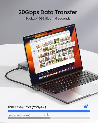 Silkland USB C Monitor Cable Right Angle 6.6FT, 8K@30Hz 5K/4K@60Hz Display - Image 5