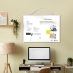 Dry Erase Board for Wall, 24" x 18" Double-Sided Hanging Magnetic Whiteboard with 6 Markers, 6 Magnets and 3 Mini Sticky Notes, Large White Board for Kids, School, Home, Office - Image 2