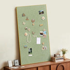 SELEAD Linen Bulletin Board 48” x 24” - Golden Aluminum Frame, Green Fabric - Image 3