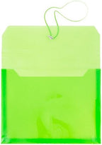 JAM PAPER Plastic Expansion Envelopes with Elastic Band Closure - Letter Booklet - 9 3/4 x 13 with 2.5 Inch Expansion - Lime Green - 12/Pack - Image 2