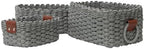 Woven Paper Rope Wicker Basket for Organizing(Set of 3,Grey) by QingtuHome