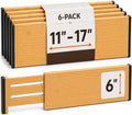 6-Pack Drawer Dividers 6-Inch High Dresser Drawer Organizer 11.5 to 17 Inch by Bamb%C3%BCsi