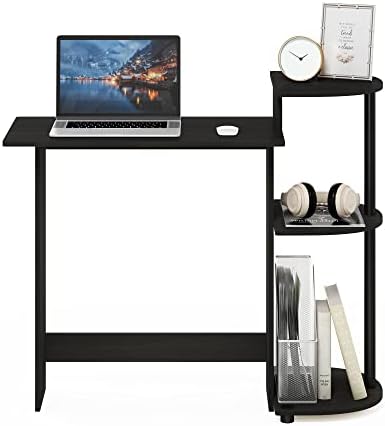 Furinno Compact 29-Inch Rustic Brown Computer Desk, Gaming Desk with Shelves, Office Desk with Book Shelf, for Home Office, Study Room, Dorm, Bedroom, Dark Espresso - Image 4