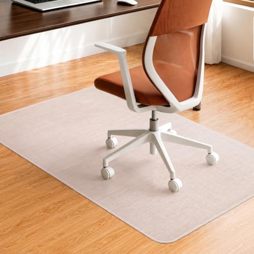 Funwheat Woven Office Chair Mat for Hardwood Floor, 30 x 48 in, Beige by FunWheat