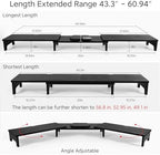 Nnewvante Bamboo Monitor Stand Riser, 60 inch Upgrade Height Large TV Riser - Image 6