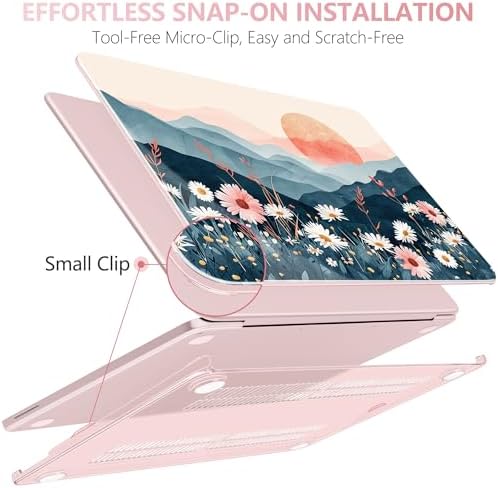 DONGKE Compatible with MacBook Neo 13 Inch Case 2026 A3404 A18 Pro chip & Touch ID, Plastic Hard Shell with Keyboard Cover, Screen Protector & Dust Plugs, Sun & Daisie - Image 5