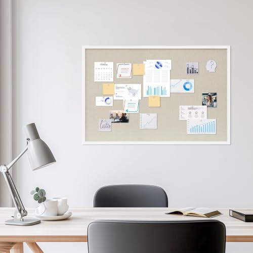 DAHAPYBOO Cork Board with Linen White 2Pack,Bulletin Board 36"x24" - Image 4