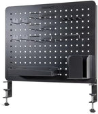 ENHANCE Metal Pegboard Desk Organizer (18 x 14 in) Clamp On Desk Peg Board with 14 Attachments, Pegboard Shelf and Pegboard Hooks, Desktop Organizer for Home Office, Crafts, or Gaming Setups by ENHANCEGaming