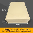 Golden State Art, Archival Storage Box, Tan-11x17x3 Inch, Pack of 2 - Image 2