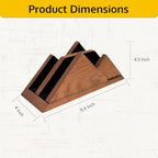 Dual Laptop Holder Vertical Stand 2 Slots Wooden - Light Brown (Oak Color) - Vertical Holder for Desk, MacBook Pro & Air, Desktop Organizer Made of Natural Wood, Adjustable Stand for Notebooks - Image 4