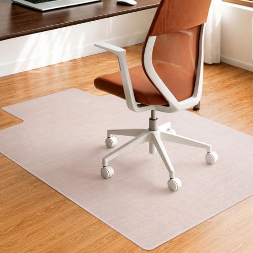 Funwheat Office Chair Mat with Lip for Hard Floors, 36 x 48 in, Beige by FunWheat