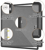 Mifuro 38"x38" Enclosed Bulletin Board, Lockable Weather-Resistant Aluminum Cork Noticeboard for School & Office, Black Frame w/Grey Flet - Image 3