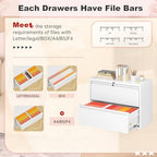 Superday Lateral File Cabinet 2 Drawer Metal File Cabinet with Lock, White Filing Cabinets for Home Office, Locking Filing Cabinets Hanging Files Letter/Legal/F4/A4 - Image 4