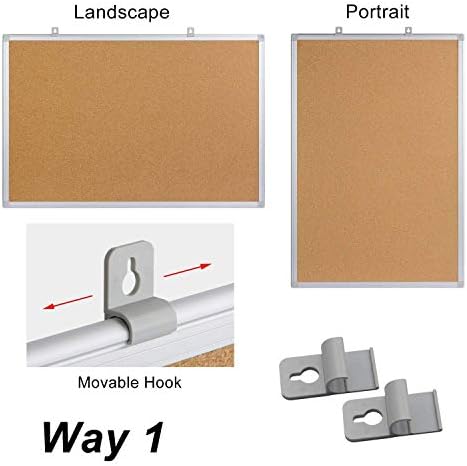 Bulletin Board 36 x 48, Silver Aluminium Framed 4x3 Large Wall Mounted Cork Office Notice Pin Board - Image 6