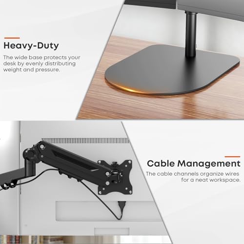 PUTORSEN Freestanding Triple Monitor Stand, Up to 49", Holds 44 lbs - Image 5