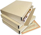 Lineco Museum Archival Storage Box, Drop Front, 17.75x22.75x3 in, Tan - Image 6