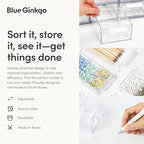 Blue Ginkgo 12-Drawer Storage Cabinet Organizer, Blue, Made in Korea - Image 6