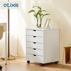 OLIXIS 5 Drawer File Cabinet on Wheels, Printer Stand - Image 4
