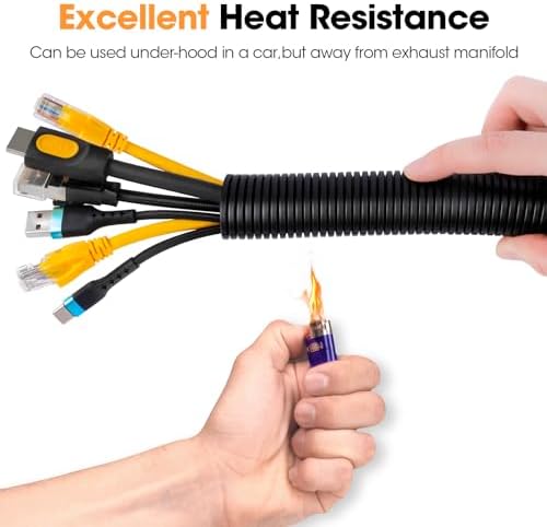 40 FT Wire Loom 1 Inch, Split Wire Loom Tubing Wire Conduit, Wire Protector Tubing – Black - Image 5