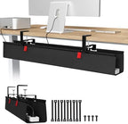 Univivi No Drill Under Desk Cable Management Tray, 36 inch Cable Management by Univivi