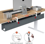 Univivi No Drill Under Desk Cable Management Tray, 48 inch Cable Management - Image 3