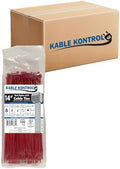 Kable Kontrol Cable Zip Ties, 14 Inch, 6000 Pcs, 50lbs Test, Red by KABLEKONTROL%C2%AE