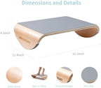 Wood Under Desk Footrest, Ergonomic Rocking Foot Rest, Non-Slip Curved Base - Image 5