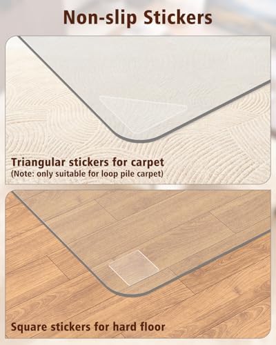 Soimeat Hard Frosted Office Chair Mat for High Pile Carpet & Hardwood Floor - Image 4
