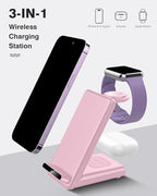 Wireless Charging Station,3 in 1 Charging Stand for Apple Multiple Devices - Image 2