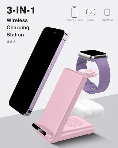 Wireless Charging Station,3 in 1 Charging Stand for Apple Multiple Devices - Image 2