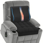 baibu Memory Foam Recliner Cushion with Lumbar Pillow, 20 x 20 x 5 in,Black by baibu