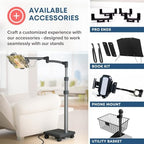 Levo G2 Commercial Rolling Tablet Stand, 60W USB-C Charging Medical Cart - Image 6