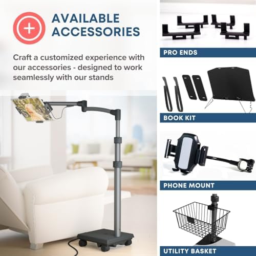Levo G2 Commercial Rolling Tablet Stand, 60W USB-C Charging Medical Cart - Image 6