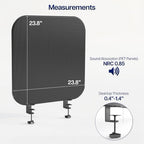 VIVO Black Clamp-on 24 x 24 in Stretched Fabric Privacy Panel, PP-1-S024G - Image 3