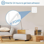 Zip Tie Mounts - SeuYeugX 1000 PCS Cable Self Adhesive Mounts Set for Wire Management with Stick Pads Anchors Clips Squares Holders (White) - Image 6