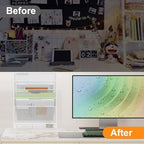 Kuntine.B Wall File Organizer Office Hanging Magazine Holder Wall File Organizer for Office Home - Image 3
