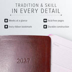 Gallery Leather Desk Hourly Weekly Planner 2026-2027 Acadia Pool - Image 6
