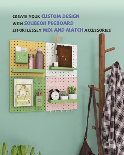 Metal Pegboard Combination Kit 4 Pack Peg Board and 26 Accessories - Image 6