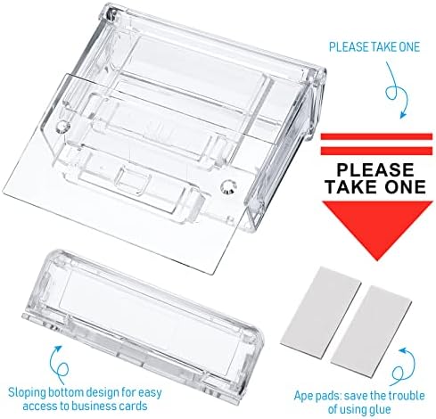 Crtiin 6 Pcs Outdoor Business Card Holder Waterproof Acrylic Wall Mount - Image 6