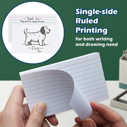 School Supply Boxes | 3x5 White Index Cards (100 ct.) | 20 Pack | Lined in Front, Blank in Back - Image 6