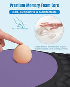 Ergonomic Mouse Pad with Sloped Memory Foam Wrist Rest, Black&Purple - Image 3